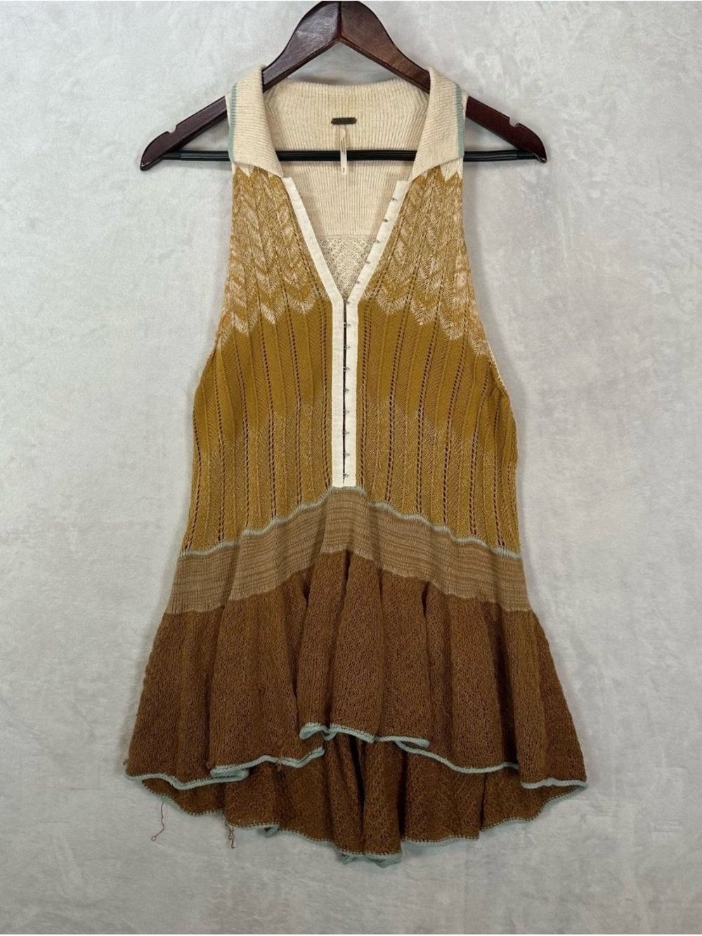 Free People chevron knit dress